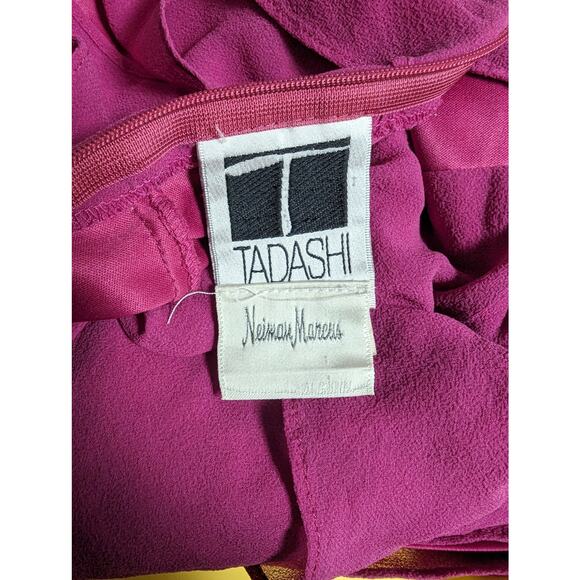 Tadashi Shoji Dress Size 2 Silk Barbiecore Knee Length Party Wedding Guest - Picture 16 of 16